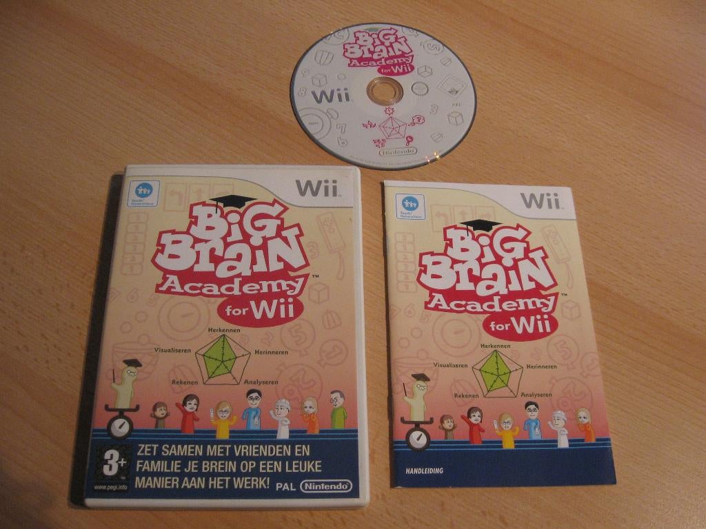 Wii spel: Big Brain Academy for wii, Puzzel en Educatief, 1 speler, Ophalen of Verzenden, Zo goed als nieuw