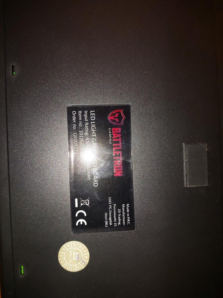 Battletron LED verlicht toetsenbord, Computers en Software, Toetsenborden, Ophalen of Verzenden