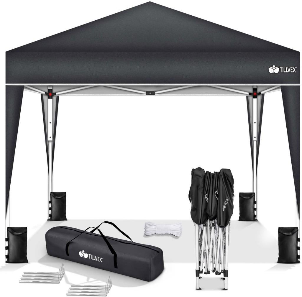 Tillvex Partytent 3x3 meter Antraciet (Nieuw), Tuin en Terras, Ophalen, Info@dwd-company.de, Tillvexstraat 12, Opvouwbaar