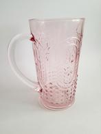 Prachtige glazen kan perfecte staat roze glas, Antiek en Kunst, Ophalen of Verzenden