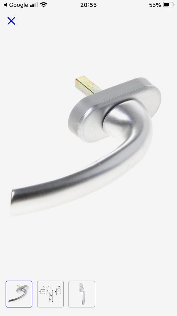 8 stuks Hoppe Raamkruk met stift draaivalbeslag, aluminium, Ophalen of Verzenden, Zo goed als nieuw, Overige materialen, Klink of Kruk