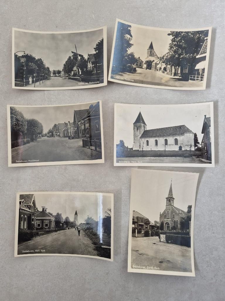 Siddeburen jaren "30 en "50 / Set van 6 ansichtkaarten, Verzenden, 1920 tot 1940, Ongelopen, Groningen