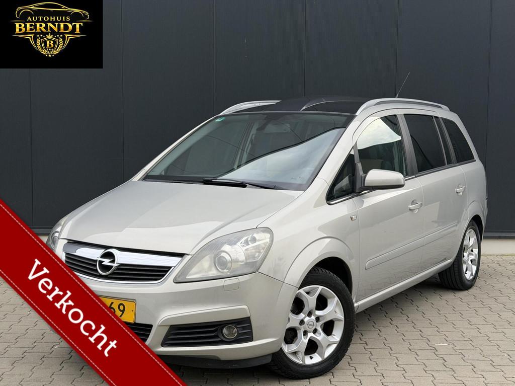 Opel Zafira 1.8 Business Airco Cruise Trekhaak 7 pers Pano, Auto's, Gebruikt, Zwart, 4 cilinders, Met garantie (alle)