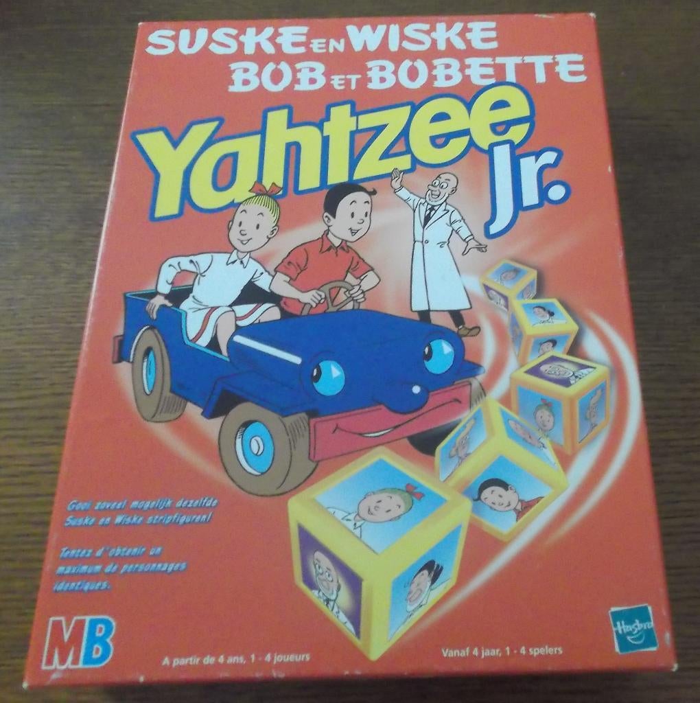 Suske en Wiske Yahtzee Jr. / MB, Een of twee spelers, Ophalen of Verzenden, Zo goed als nieuw, MB