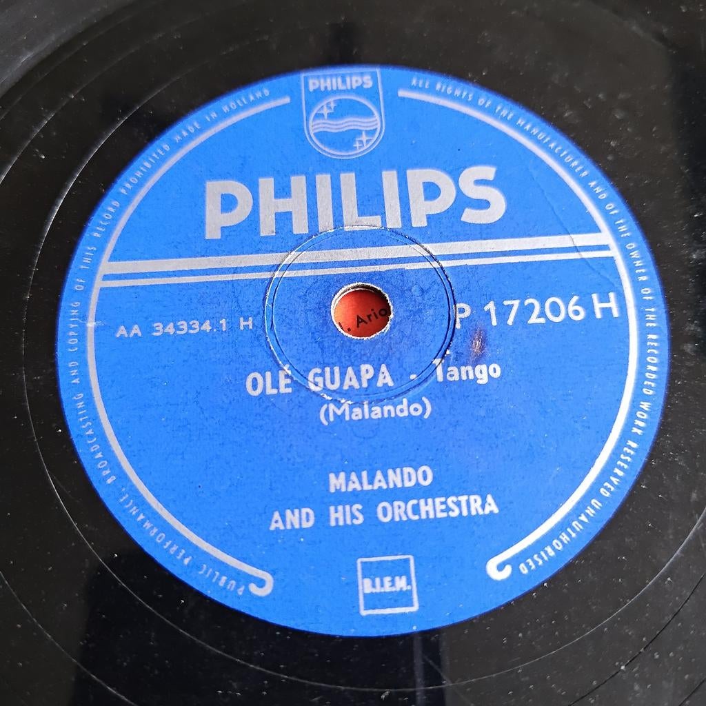 Malando - Olé Guapa / Guapita (Tango), Cd's en Dvd's, Vinyl | Overige Vinyl, Ophalen of Verzenden, 10 inch