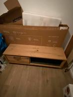 Tv meubel frans eiken, Ophalen, 25 tot 50 cm, Glas, Minder dan 100 cm