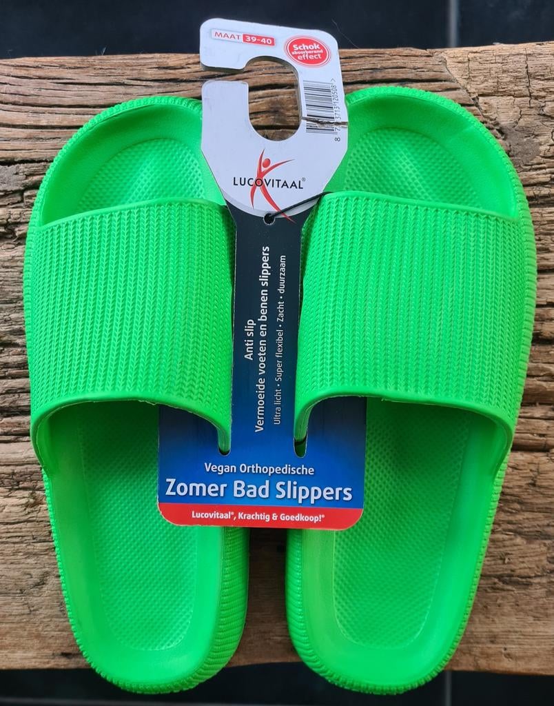 Lucovitaal Zomer Badslippers Maat 39-40 Groen, Slippers, Nieuw, Ophalen of Verzenden, Lucovitaal