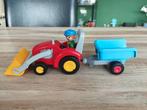 Playmobil 123 Boer met tractor en aanhangwagen 6964, Ophalen of Verzenden, Gebruikt