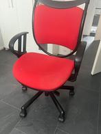 Verstelbare bureaustoel - comfortabel en praktisch, Gebruikt, Ophalen of Verzenden, Bureaustoel, Rood