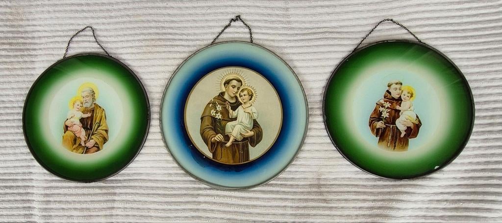 Schoorsteenkappen, flue cover, religie muurhangers ca 1900, Ophalen of Verzenden