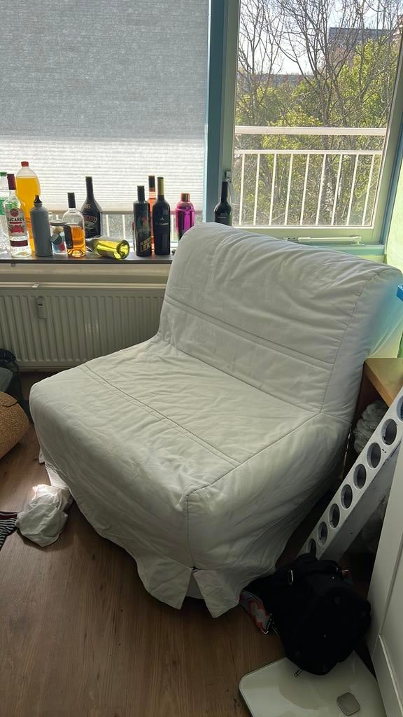 Slaapbank/stoel, Ophalen, Zo goed als nieuw, Eenpersoons, 80 cm