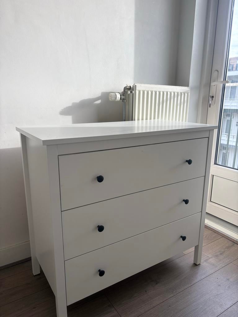 IKEA Hemnes ladekast wit, 3 lades (108x96 cm), Huis en Inrichting, Kasten | Ladekasten, Gebruikt, 100 tot 150 cm, Ophalen of Verzenden