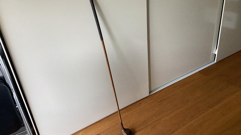 Antieke Finnigan’s Manchester houten golfclub linkshandig., Sport en Fitness, Golf, Ophalen, Gebruikt, Club, Overige merken