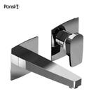 Ponsi EcoPower design 2 gats wandmengkraan chroom, Niet ingevuld, Niet ingevuld, Nieuw, Chroom