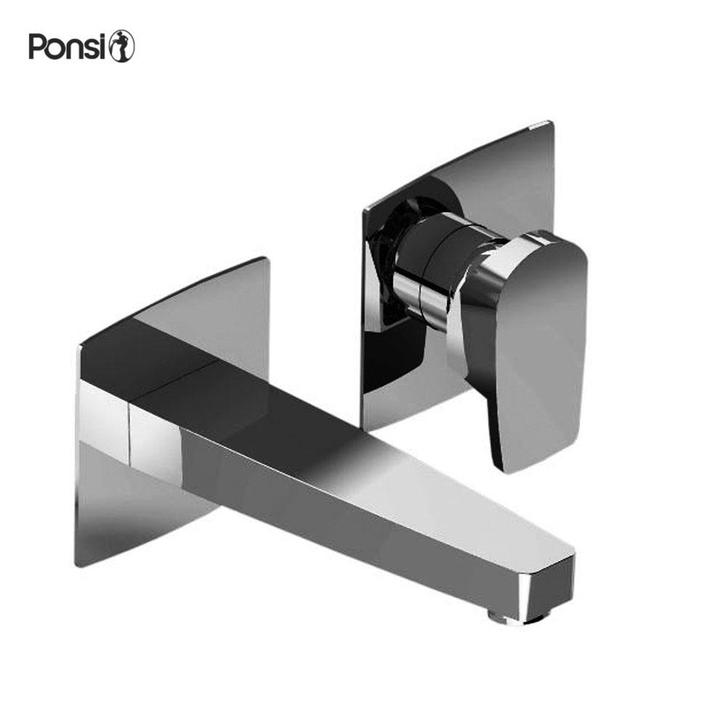 Ponsi EcoPower design 2 gats wandmengkraan chroom, Doe-het-zelf en Verbouw, Sanitair, Nieuw, Chroom