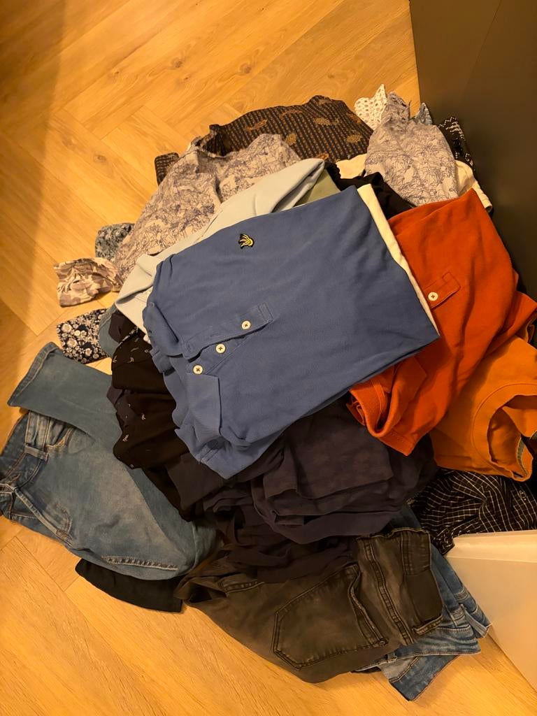 Partij herenkleding maat S, Kleding | Heren, Ophalen, Gedragen, Maat 46 (S) of kleiner