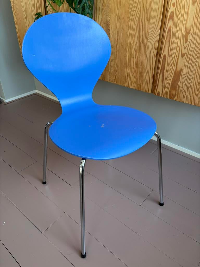 Eetkamerstoel Rondo van Danerka, Huis en Inrichting, Stoelen, Ophalen, Gebruikt, Blauw, Eén