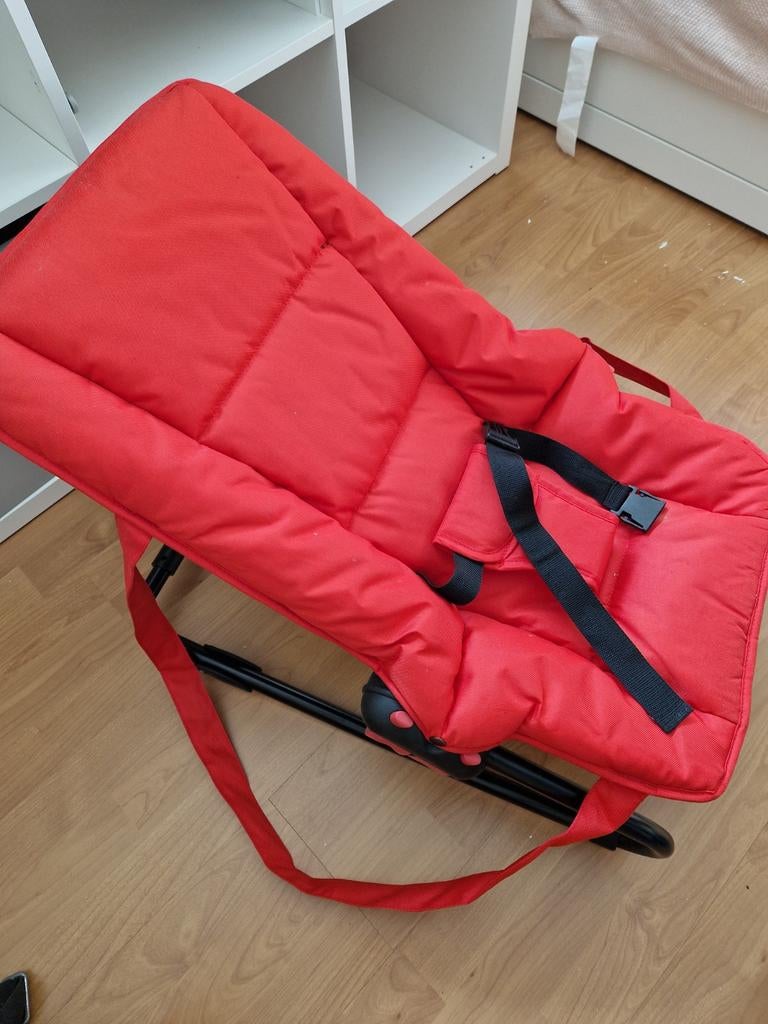 Wipstoeltje rood, Ophalen, Zo goed als nieuw, Wipstoel, Verstelbaar