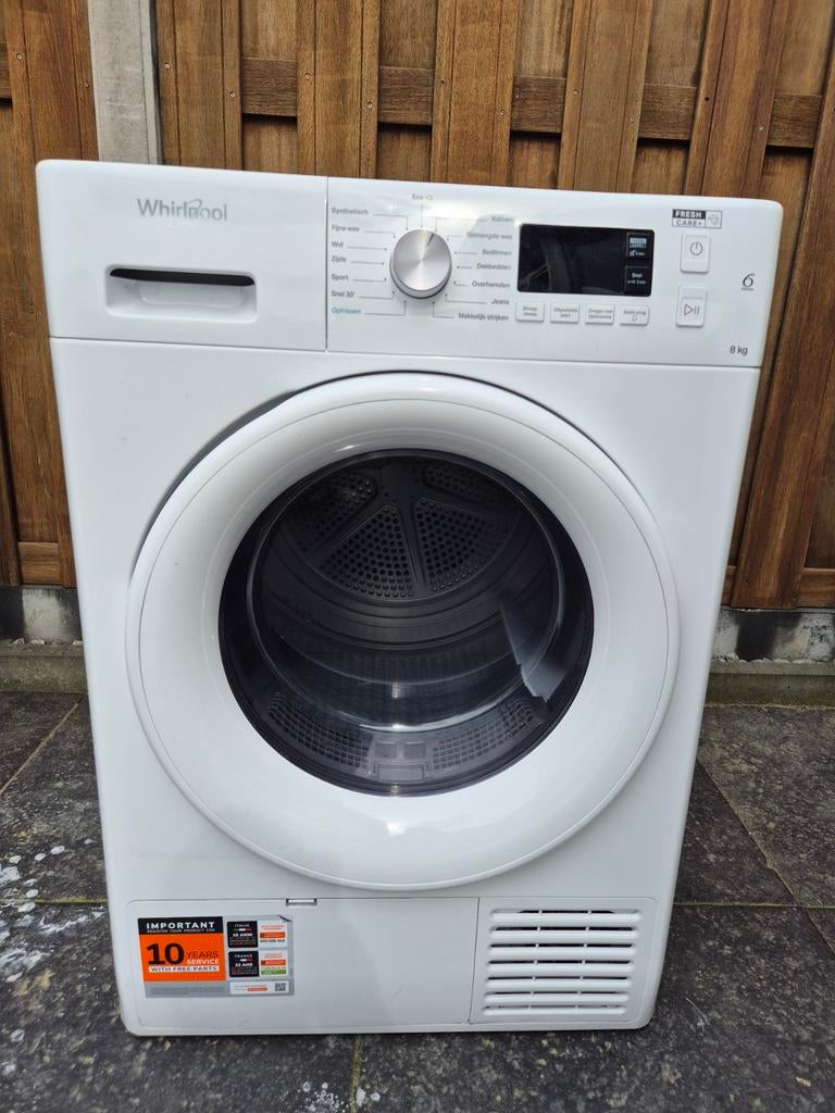 Whirlpool warmtepompdroger 8 kg, Witgoed en Apparatuur, Wasdrogers, Ophalen, Overige typen, 8 tot 10 kg, Zo goed als nieuw