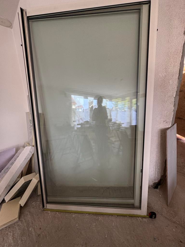 Glazen pui deuren dubbel glas 227x129 cm, Ophalen, Gebruikt, 120 cm of meer, 215 cm of meer