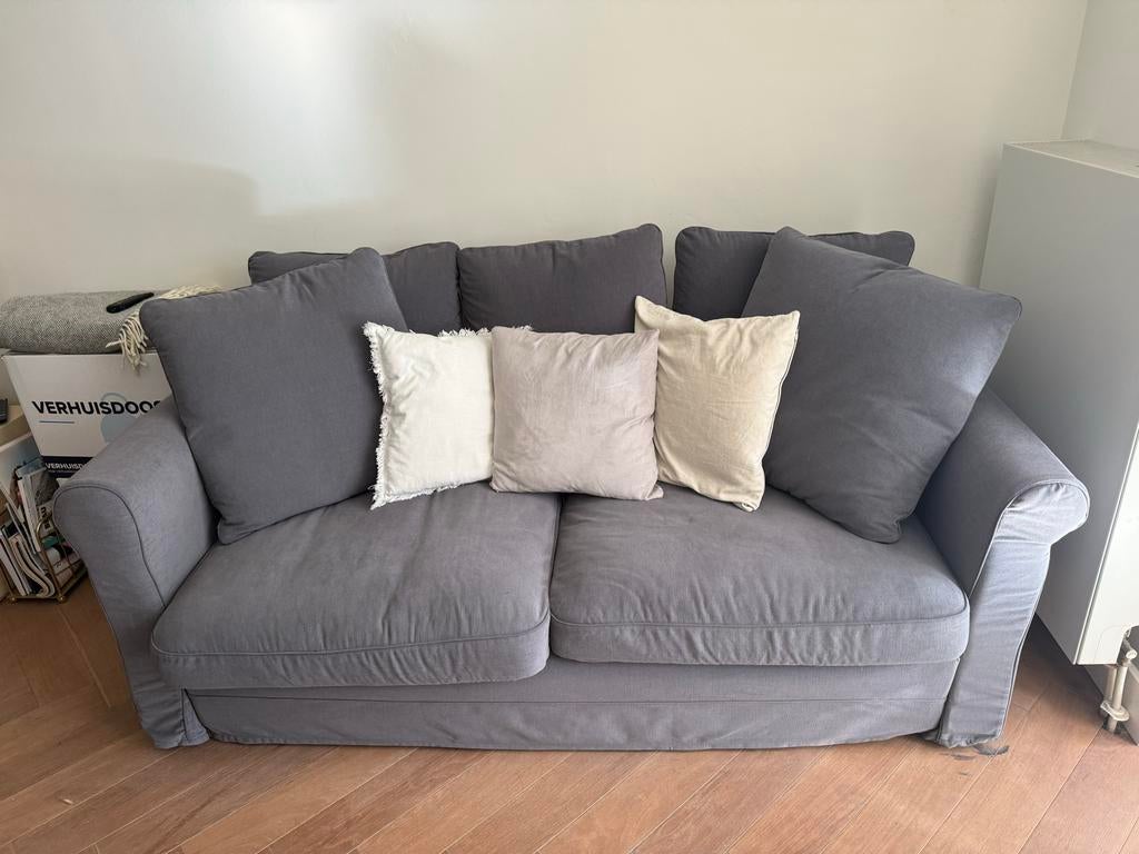 IKEA GRÖNLID 2-zits slaapbank, lichtgrijs, zgan, Huis en Inrichting, Banken | Bankstellen, Ophalen, 100 tot 125 cm, Tweepersoons