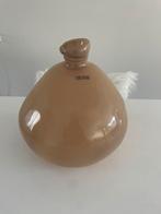 Beige glazen vaas mrs Bloom, Ophalen, Gebruikt, Overige kleuren, Glas
