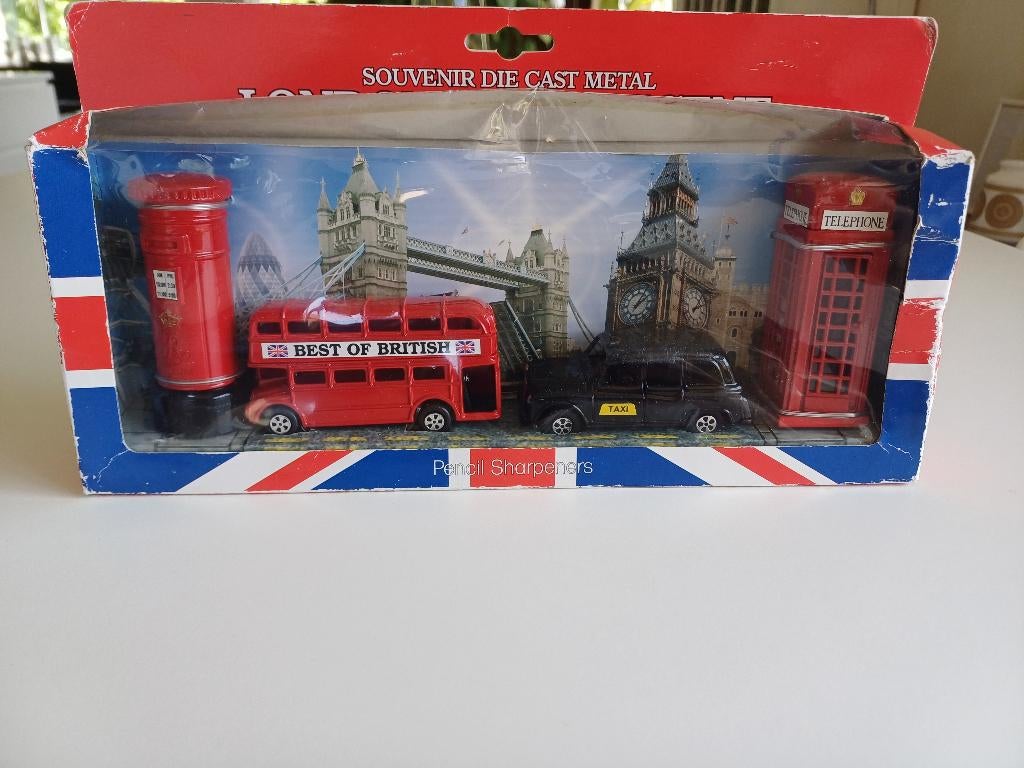 London Street Scene Metal Taxi Bus Phone Booth Mailbox, Ophalen of Verzenden, Nieuw, Auto
