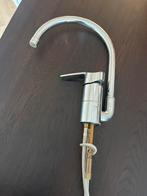 Chromen kraan met flexibele slangen, Ophalen of Verzenden, Gebruikt, Chroom, Kraan