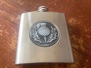 Schotse Distel heupfles platvink zakfles, Hobby en Vrije tijd, Feestartikelen, Nieuw, Ophalen