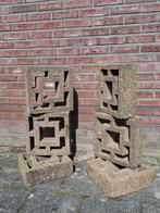 Vintage rode patioblokken., Tuin en Terras, Ophalen, Gebruikt