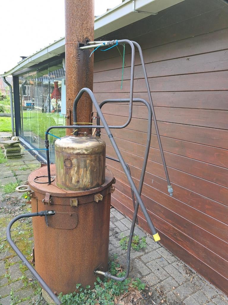 Zwembadkachel, cortenstaal, houtgestookt, Tuin en Terras, Zwembad-toebehoren, Ophalen, Verwarming