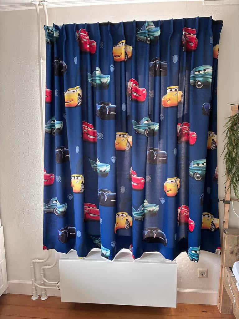 Cars gordijnen - Ideaal voor kinderkamer, Blauw, 100 tot 150 cm, 150 tot 200 cm, Ophalen of Verzenden