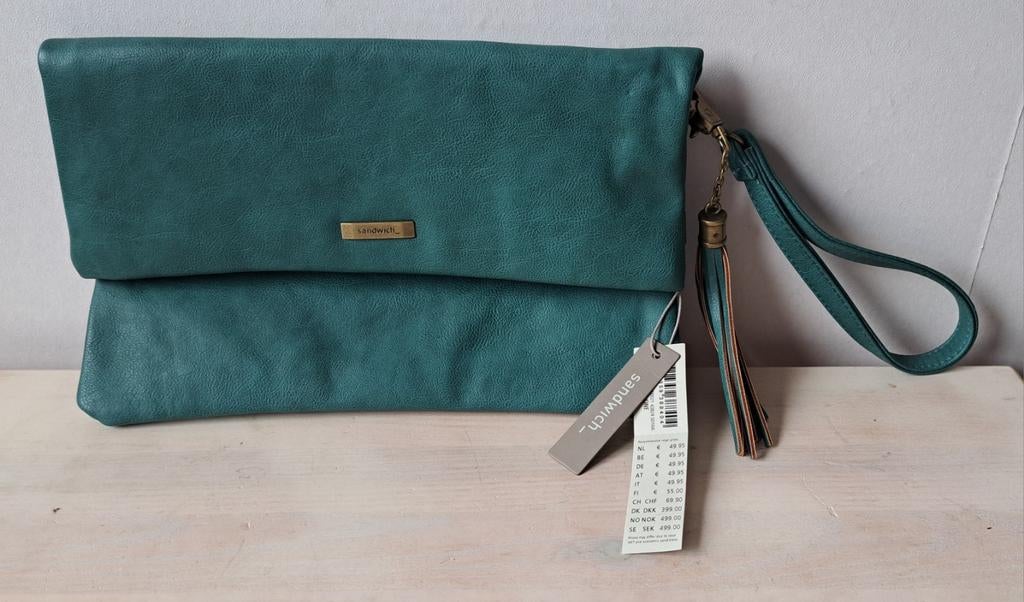 Sandwich clutch/tas, NIEUW, Ophalen of Verzenden, Nieuw, Groen