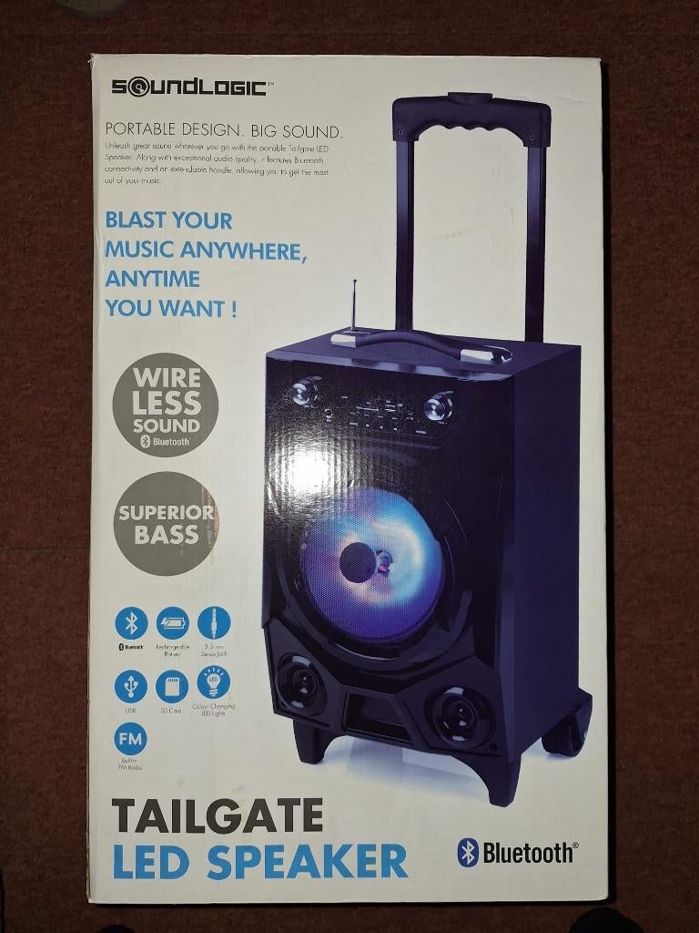 Portable LED Bluetooth speaker van Soundlogic, Overige merken, Overige typen, Ophalen of Verzenden, Zo goed als nieuw