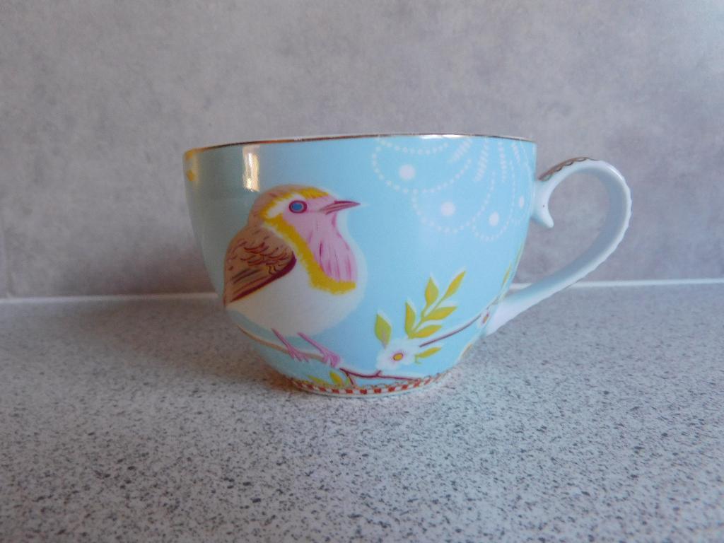 Cappuccino Kop Early Bird Blauw PiP Studio, Ophalen of Verzenden, Zo goed als nieuw, Overige stijlen, Kop(pen) en/of Schotel(s)