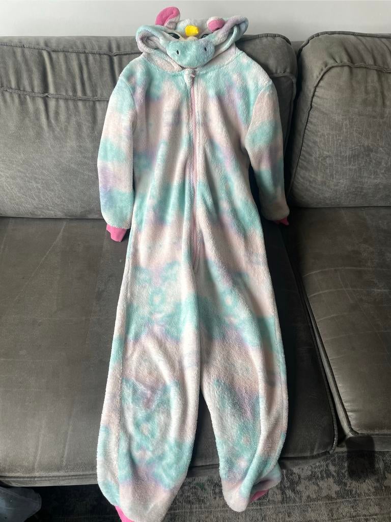 Unicorn onesie maat 122-128, Kinderen en Baby's, Kinderkleding | Maat 122, Ophalen of Verzenden, Zo goed als nieuw, Meisje