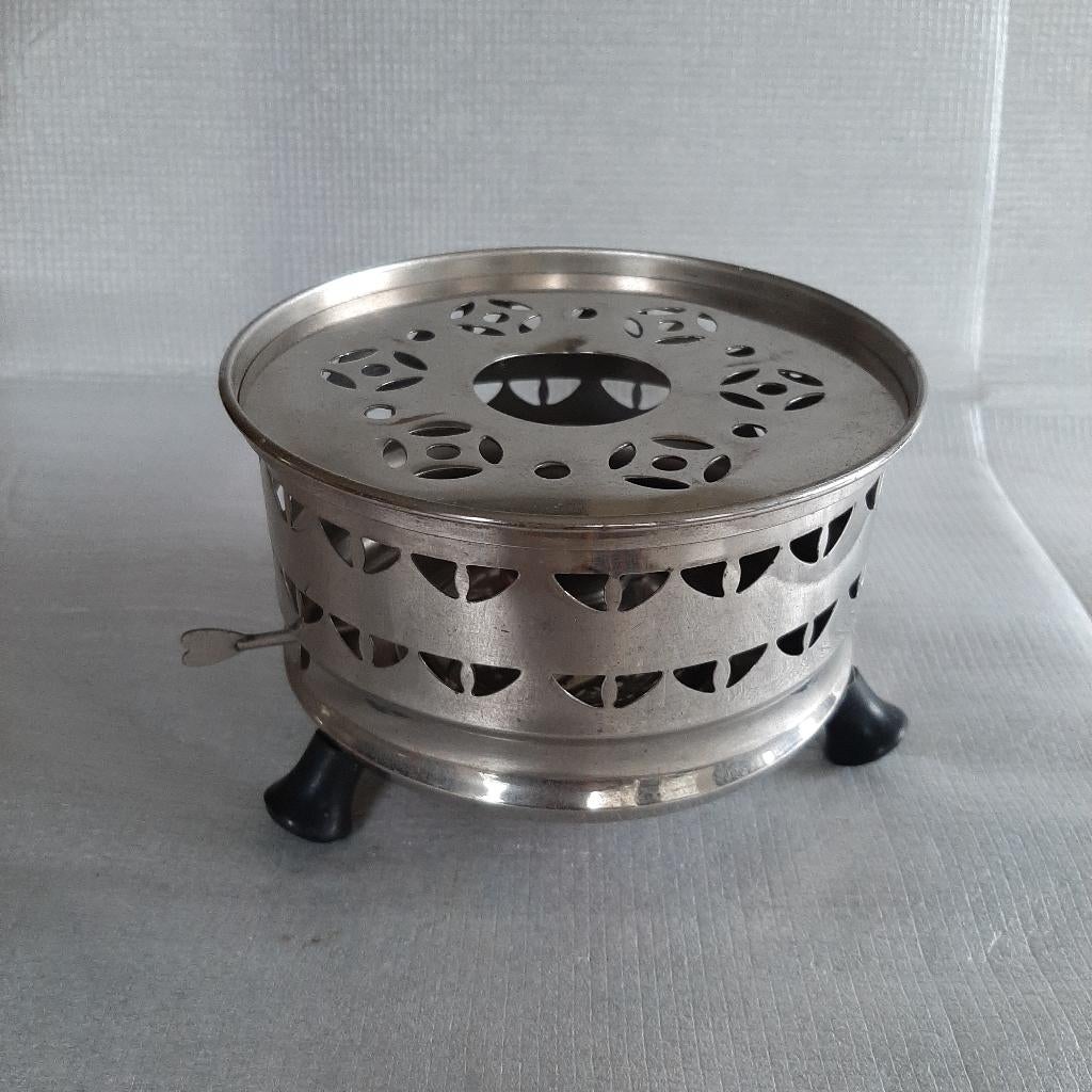 Antiek theelicht met brander op 3 pootjes Bredemeyer, Ophalen