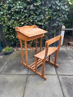 Vintage Kinder Schoolbankje - Decoratief & Behandeld, Kinderen en Baby's, Kinderkamer | Tafels en Stoelen, Ophalen, Gebruikt, Tafel(s) en Stoel(en)