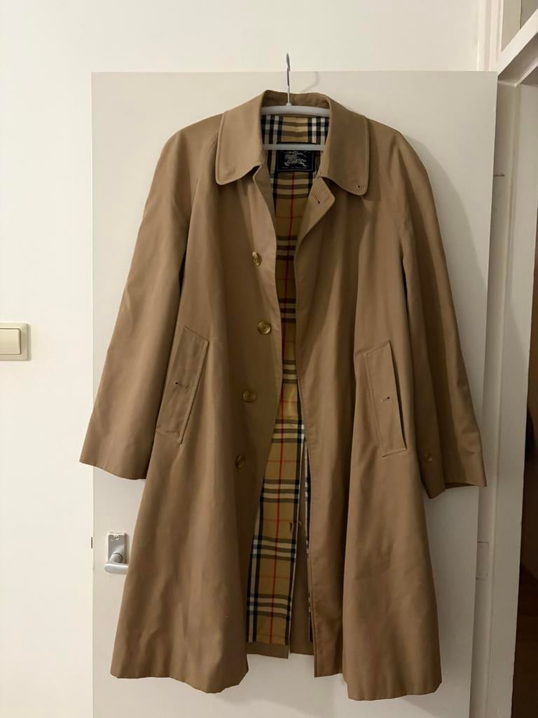 Vintage burberry mantel, Kleding | Dames, Jassen | Zomer, Ophalen of Verzenden, Zo goed als nieuw, Maat 42/44 (L), Beige