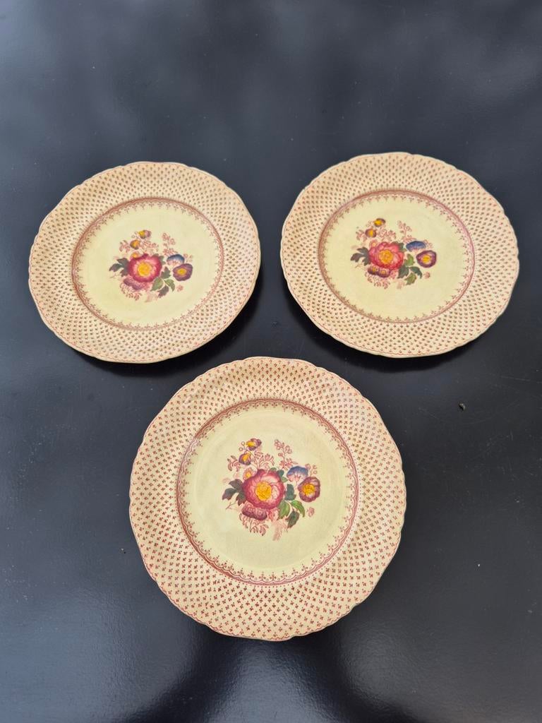Mason's Paynsley Pink, 3 fruitbordjes, Antiek en Kunst, Antiek | Servies los, Ophalen of Verzenden