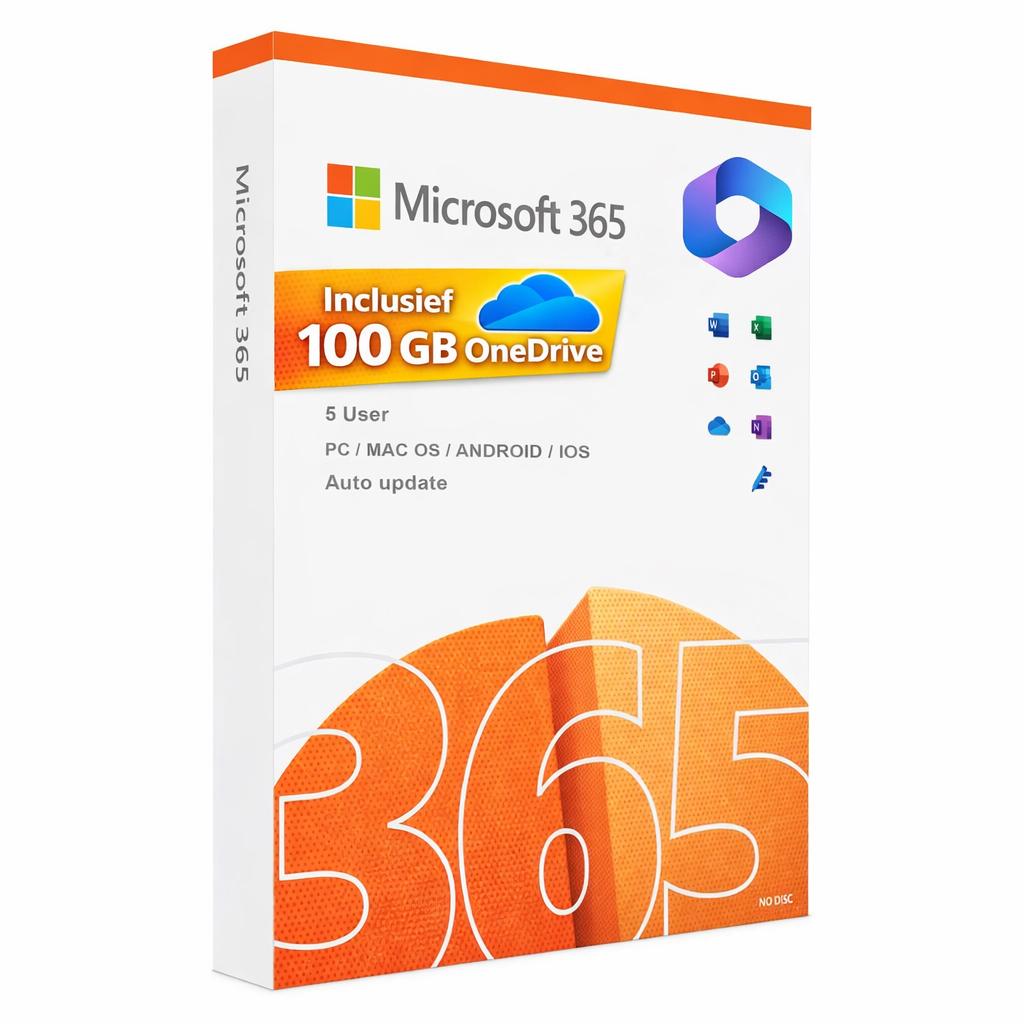Ms Office 365 - 5 users - 100gb onedrive - direct geleverd, Ophalen, Zo goed als nieuw, Access, Windows