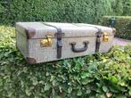 Prachige vintage koffer met riemen,top conditie, Ophalen of Verzenden