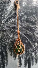 Vintage nautische macrame visnet drijver lamp 60's, Ophalen
