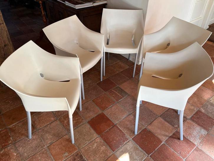 Kartell dr no stoelen 6 stuks stoelen creme wit, Huis en Inrichting, Stoelen, Gebruikt, Wit, Ophalen