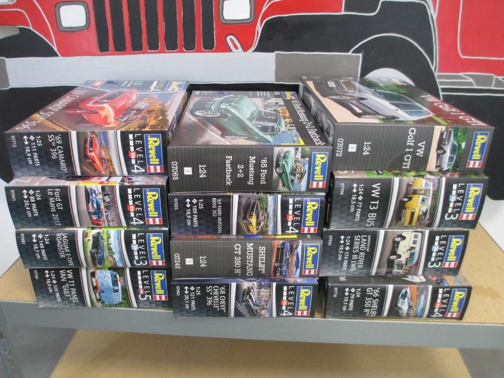 Revell 1/25 Auto's in 1 koop, Auto, Revell, Groter dan 1:32, Nieuw