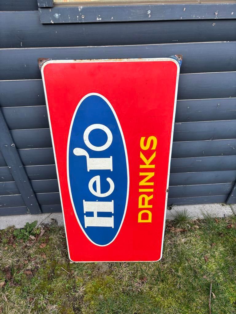 Hero Drinks emaille reclamebord, Ophalen of Verzenden
