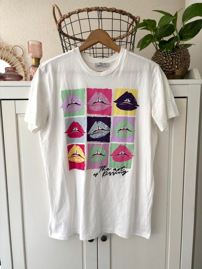 Loavies wit katoenen tshirt maat S, Kleding | Dames, T-shirts, Wit, Ophalen of Verzenden, Zo goed als nieuw, Korte mouw