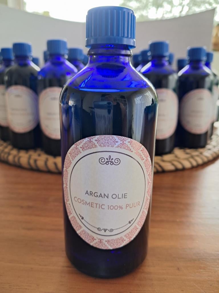 Argan olie 100% puur zonder toevoegingen. 100 ML, Ophalen of Verzenden, Nieuw, Blauw, Gehele gezicht