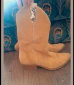 Vintage suède cowboylaarzen - Maat 37, Ophalen of Verzenden, Gedragen, Bruin, Hoge laarzen
