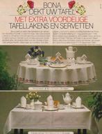 Retro reclame 1984 Bona spaaractie Boerenbont tafelkleed, Verzenden, Overige typen